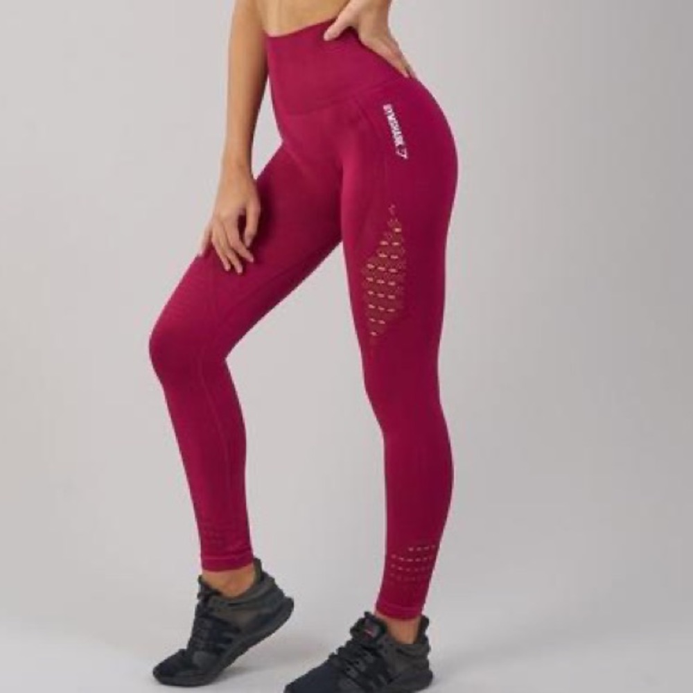Gymshark Energy Seamless High Waisted Leggings - Beet